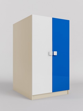Шкаф под кровать второго яруса Скай люкс (Синий/Белый/корпус Клен) в Алдане - aldan.mebel54.com | фото