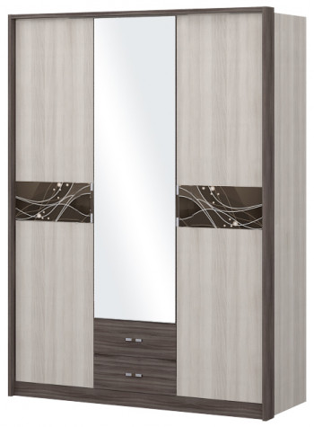 Шкаф трехстворчаты с зеркалом Шк68.1 Николь в Алдане - aldan.mebel54.com | фото