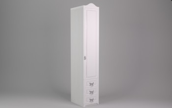 Шкаф угловой Бэлла с ящиками (Выбеленное дерево/Белый) в Алдане - aldan.mebel54.com | фото