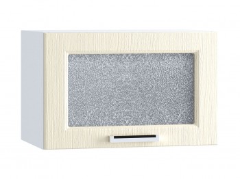 Шкаф верхний горизонтальный со стеклом 500, ШВГС 500 (Клен кремовый/корпус белый) в Алдане - aldan.mebel54.com | фото