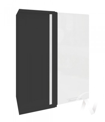 Угловой шкаф Валерия-М ШВУ 699 (Белый металлик/Венге/верхний/высокий) в Алдане - aldan.mebel54.com | фото