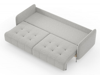 Валериан диван трёхместный прямой Светло-серый, ткань RICO FLEX 108 в Алдане - aldan.mebel54.com | фото